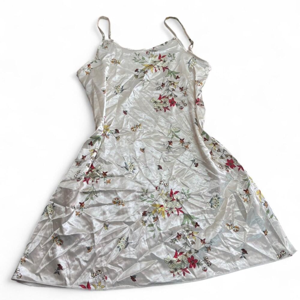 Y2k Early 2000’s Crean Floral Slip Dress